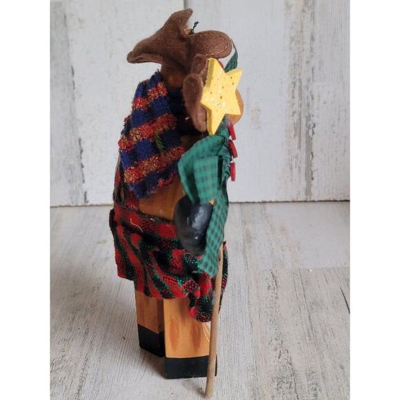 Unique rustic reindeer staff star got snow? Xmas figure - Picture 6 of 7